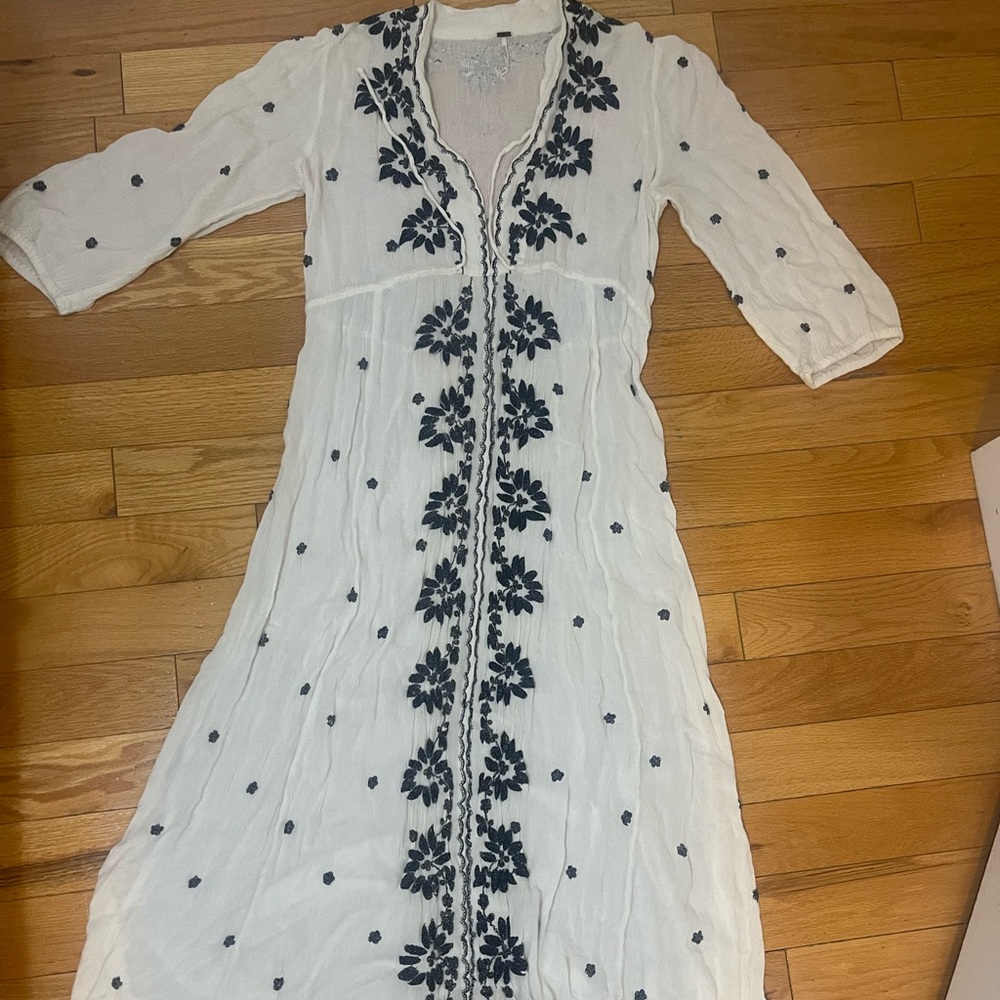 Free people flora Embroidered White Dress